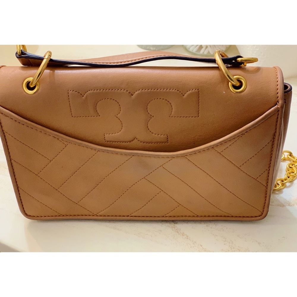 Authentic Tory Burch Alexa Leather Shoulder Bag